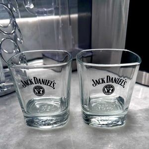 Jack Daniels Old No.7 Bourbon Whiskey Glass Cup ~3.5" Shotglass Shooter - 8oz